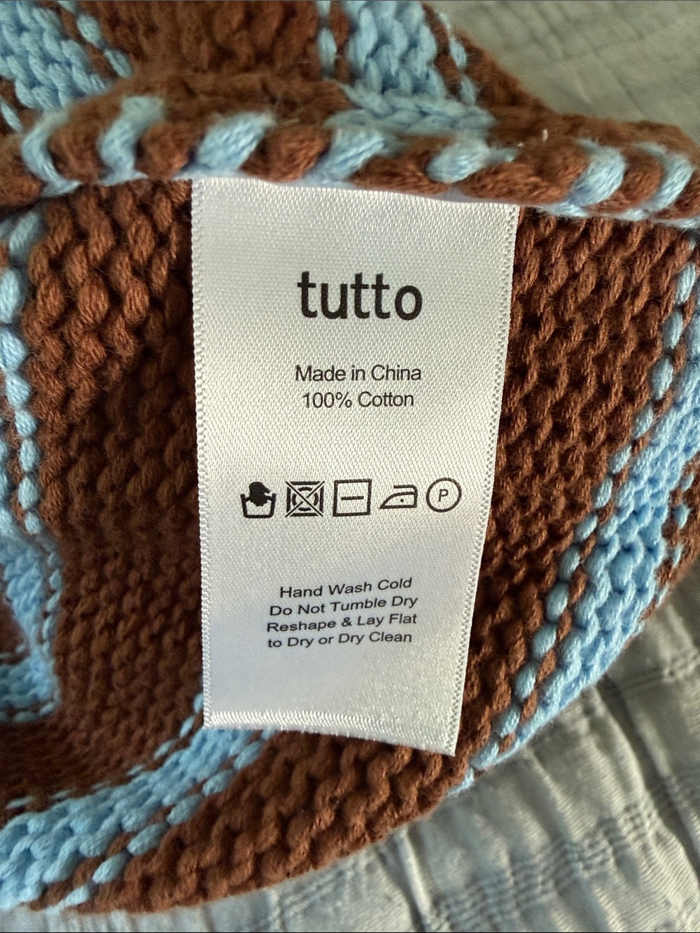 Tutto Knit Chocolate and Sky Stripe Sweater NWT - Picture 4 of 6